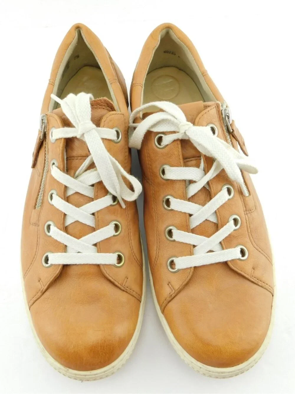 Paul Green Tan Brown Leather Lace-up Sneakers Shoes 7.5 UK / 9.5 US